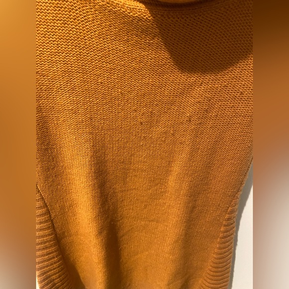 Anthropologie cowl neck sweater tunic in wool blend medium gold color - Picture 3 of 6